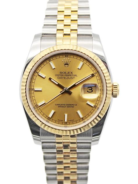 rolex datejust 36mm two tone